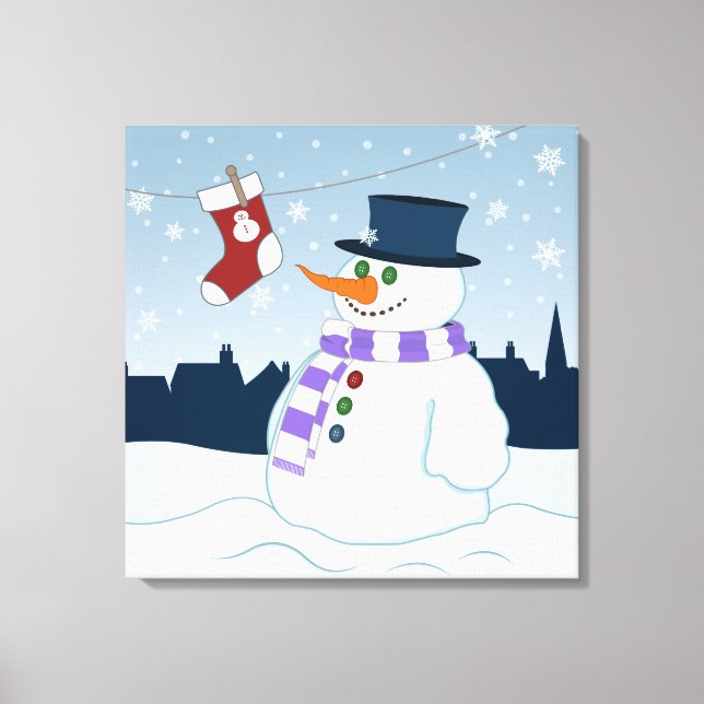 Toile Snowman & Stocker Noël (Recto)