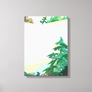 Toile Snowy Hill