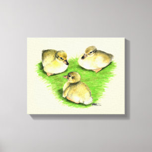 Toile Snowy Mallard