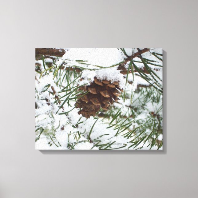 Toile Snowy Pine Cone I (Recto)