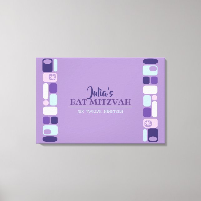 Toile SO MOD Bat mitzvah Carte d'accès (Recto)