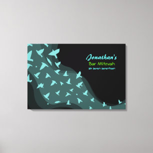 Toile SOARDS BIRDS Bat Bar Mitzvah Connexion Carte mémoi