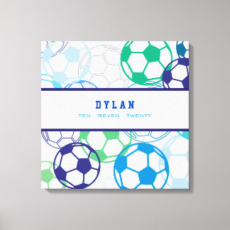 Toile SOCCER COLORATION Bar Mitzvah Connexion Carte mémo