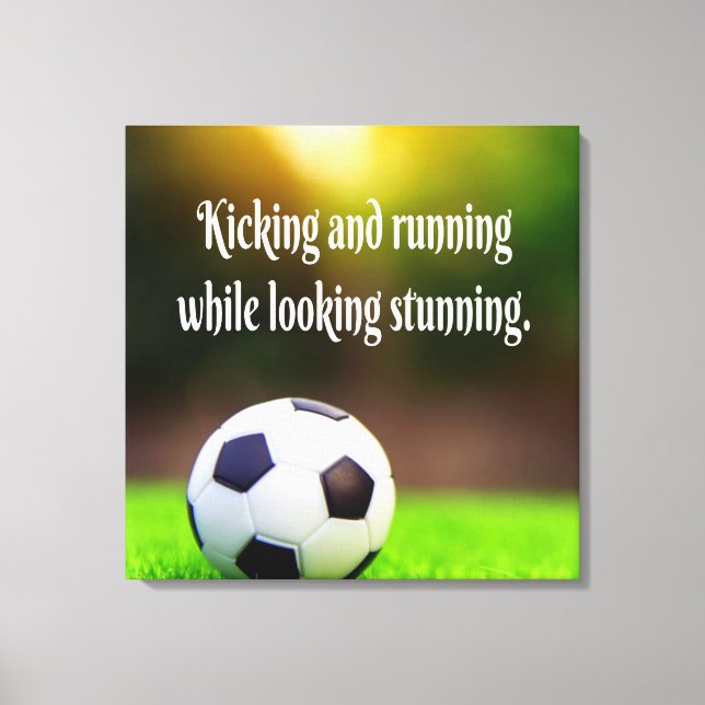 Toile Soccer Motivationnel Inspirationnel Green Field (Recto)