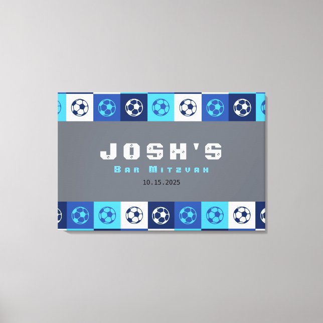 Toile SOCCER Sports Bar Bat mitzvah Se connecter Bureau (Recto)