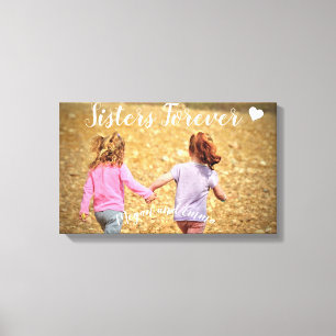 Toile Soeurs pour toujours Modèle photo Enveloppé Canvas