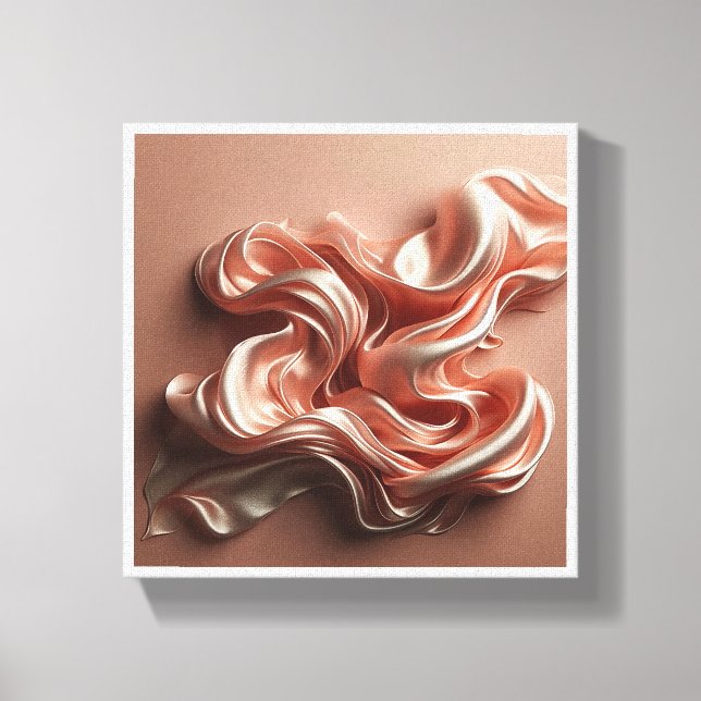 Toile Soie fluide en or rose de luxe - Satin liquide élé (Recto)