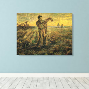 Toile Soir - Fin de journée de Vincent van Gogh