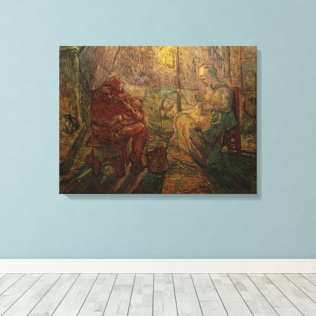 Toile Soirée - La Veillée par Vincent van Gogh (Insitu (Plancher de Bois))
