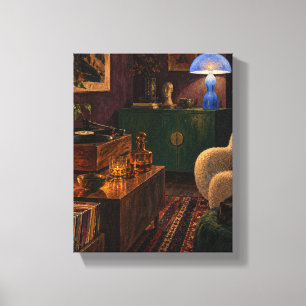 Toile Soirée vinyle dans la salle des noyers - Intérieur
