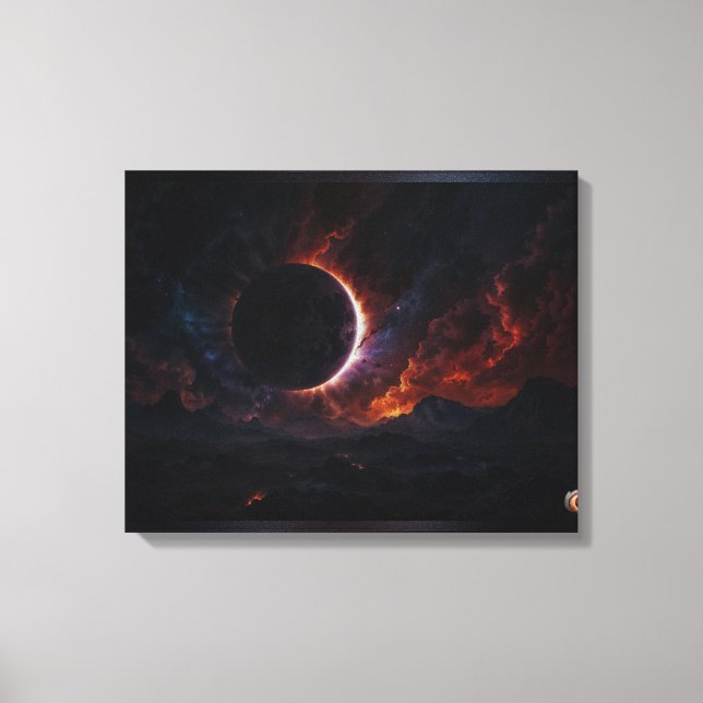 Toile Solar Eclipse Chef-d'oeuvre cosmique Xzendor7 Art  (Recto)