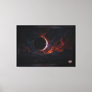 Toile Solar Eclipse Chef-d'oeuvre cosmique Xzendor7 Art 
