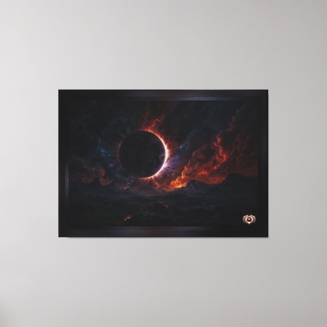 Toile Solar Eclipse Chef-d'oeuvre cosmique Xzendor7 Art  (Recto)