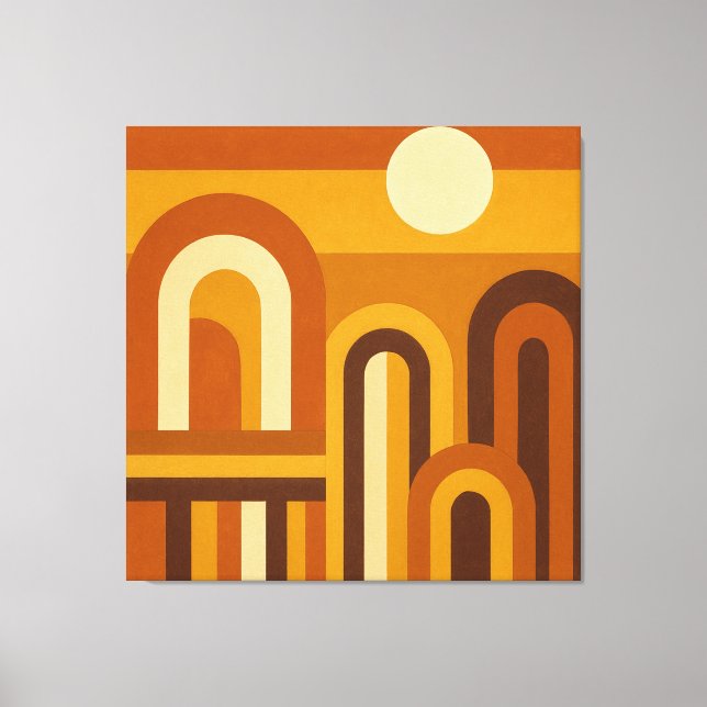 Toile Soleil & Arches Design Géométrique Moderne du Mili (Recto)