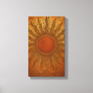 Toile Soleil Bissé Spirit - Boho Sun Canvas Wall Art