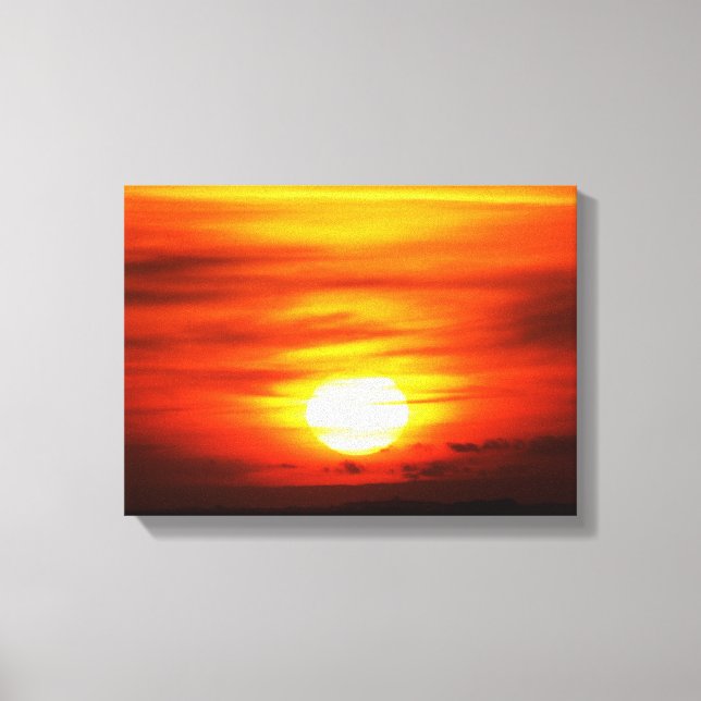 Toile Soleil brillant au coucher du soleil, Jersey (Recto)