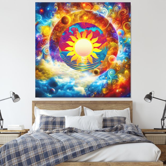 Toile Soleil cosmique (Insitu(Chambre))