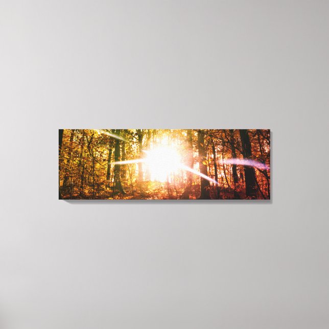 Toile Soleil dans la forêt d'automne (Recto)