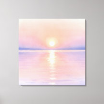 Soleil de style aquarelle - Art marin