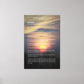 Toile Soleil d'hiver DESIDERATA