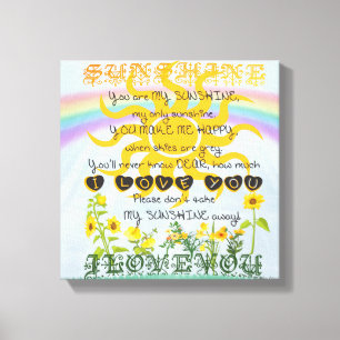 Toile Soleil et arcs-en-ciel