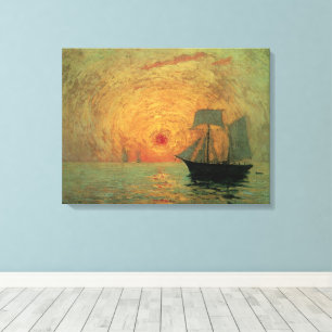 Toile Soleil rouge par Maxime Maufra, Impressionnisme vi