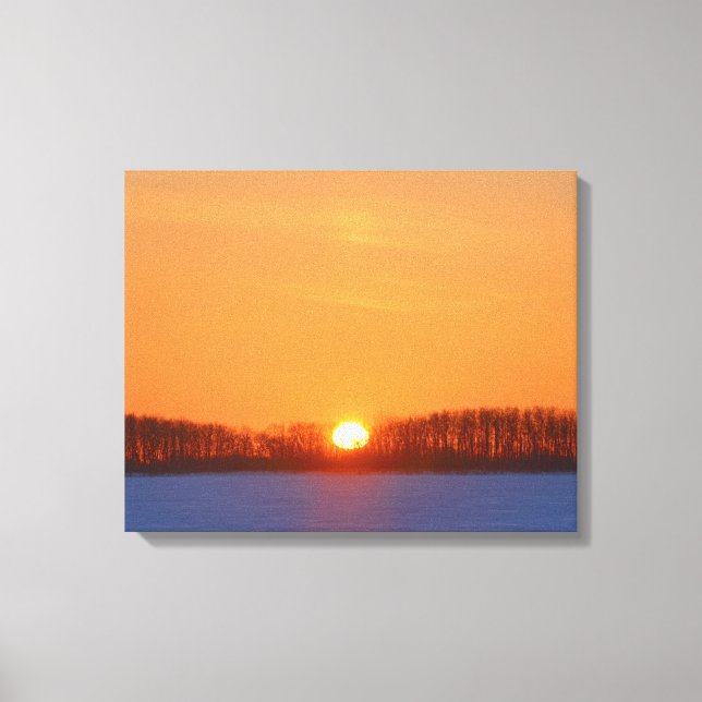 Toile Soleil sur prairie | Manitoba, Canada (Recto)