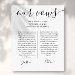 Toile Son Et Son Mariage Voit Un Script Noir Et Blanc<br><div class="desc">Ce cadeau chic de conservation mariage peut être personnalisé avec vos voeux de mariage spéciaux. Conçu par Thisisnotme©</div>