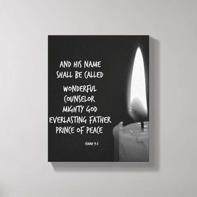 Toile Son Nom Sera Appelé Merveilleux Verset Biblique (Recto)