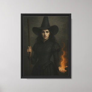 Toile Sorcière avec sort de feu