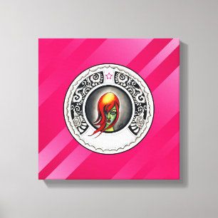 Toile Sorcière verte