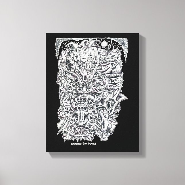 Toile Sorcières et diables, par Brian Benson. (Recto)