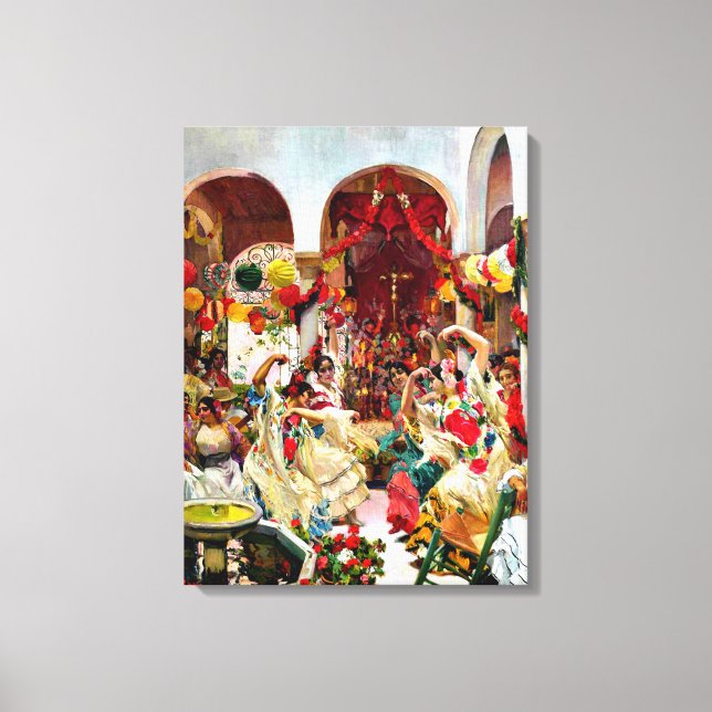 Toile Sorolla peinture - Séville, la Danse (Recto)