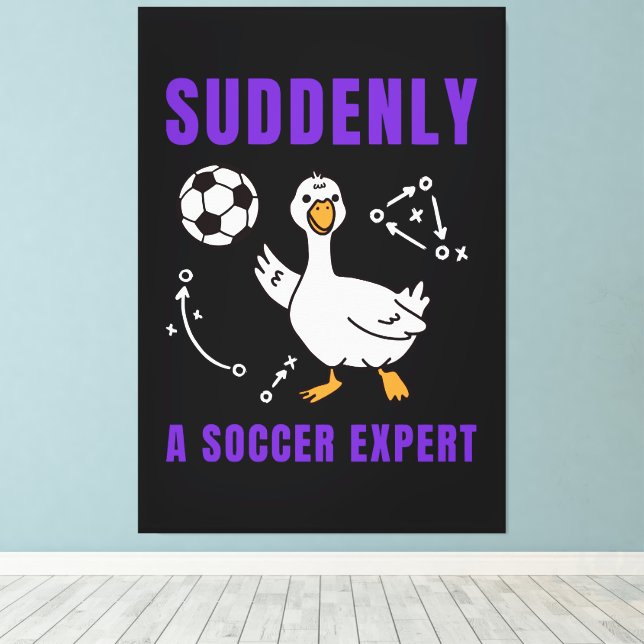 Toile Soudain un expert en football (Insitu (Plancher de Bois))