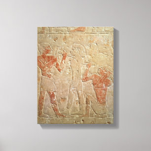 Toile Soulagement dépeignant deux sculpteurs découpant