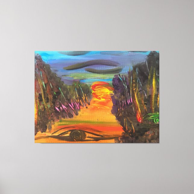 Toile Soulful Horizon Hand Painted Design  (Recto)