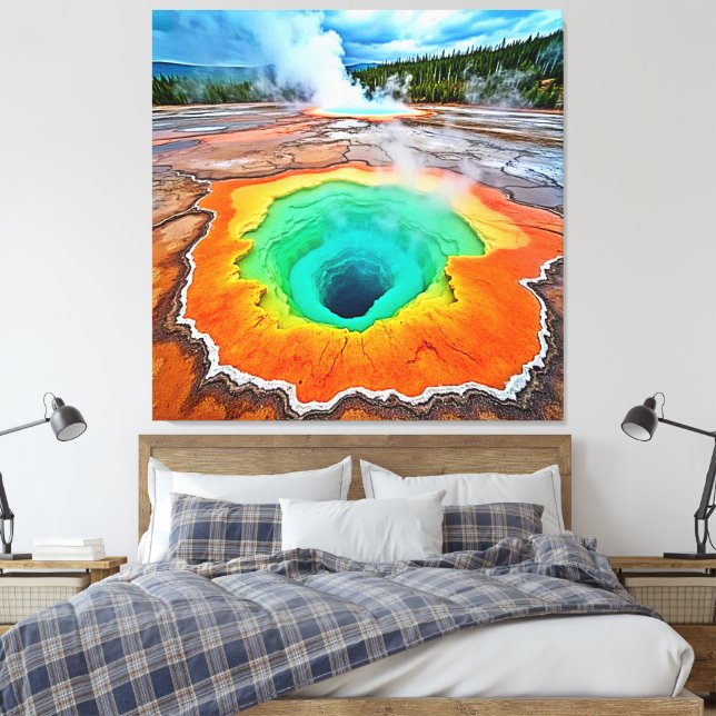 Toile Source chaude vibrante : l'art merveilleux de la T (Insitu(Chambre))