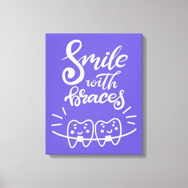 Toile Souriez Avec Des Bracelets | Dents souriants (Recto)