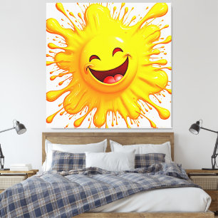 Toile Sourires de Soleil : Explosion de Joie