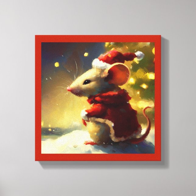 Toile Souris de Noël 4 (Recto)