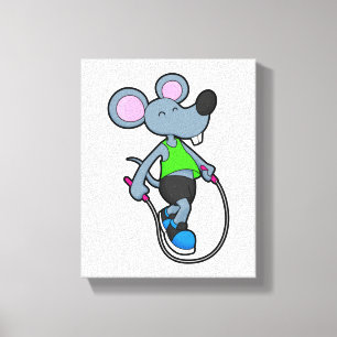 Toile Souris en forme avec corde