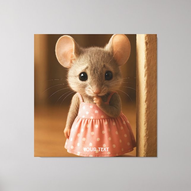 Toile Souris minuscule triste mignonne fantastique (Recto)