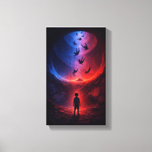 Toile Sous la spirale des âmes qui tombent
