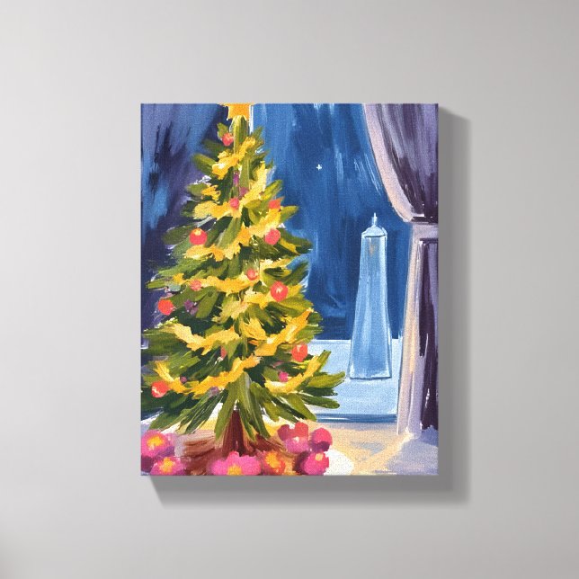 Toile Sous l'arbre de Noël (Recto)