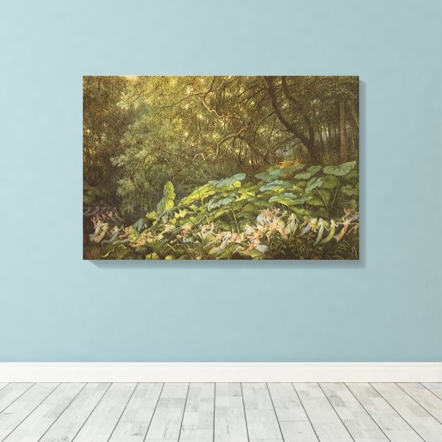 Toile Sous les feuilles de patience par Richard Doyle, A (Insitu (Plancher de Bois))