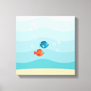 Toile Sous-marin jaune profond