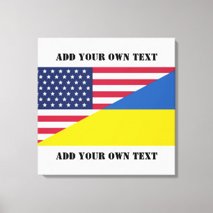 Toile Soutien américain à l'Ukraine Thaillow Pillow