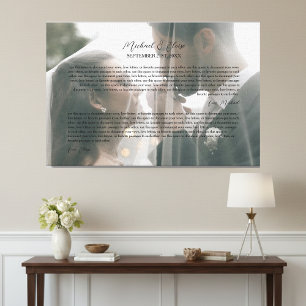 Toile Souvenir de voeux de mariage personnalisés