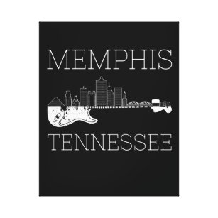 Toile Souvenir Memphis Guitare Musique Tennessee Memphis