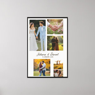 Toile Souvenirs de Mariage Collage Personnalisé